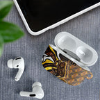 Personalised Hawthorn Hawks AirPods Case Trippy Psychedelic Abstract Art Mascot Football Fans