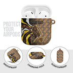 Personalised Hawthorn Hawks AirPods Case Trippy Psychedelic Abstract Art Mascot Football Fans