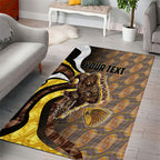 Personalised Hawthorn Hawks Area Rug Trippy Psychedelic Abstract Art Mascot Football Fans