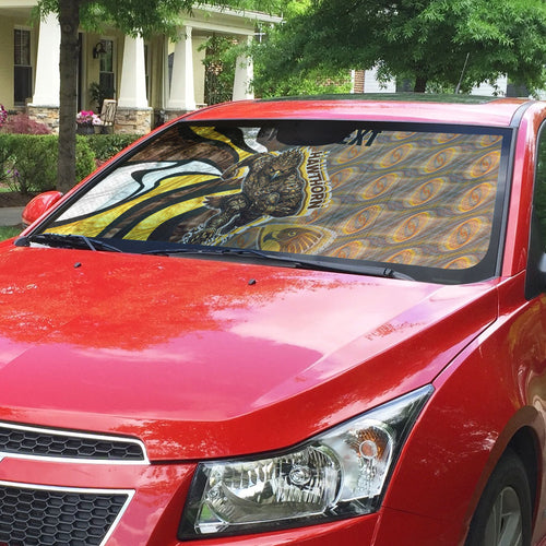 Personalised Hawthorn Hawks Auto Sun Shade Trippy Psychedelic Abstract Art Mascot Football Fans