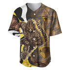 Personalised Hawthorn Hawks Baseball Jersey Trippy Psychedelic Abstract Art Mascot Football Fans