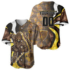 Personalised Hawthorn Hawks Baseball Jersey Trippy Psychedelic Abstract Art Mascot Football Fans