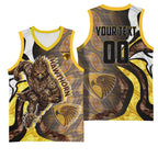 Personalised Hawthorn Hawks Basketball Jersey Trippy Psychedelic Abstract Art Mascot Football Fans