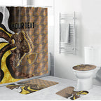 Personalised Hawthorn Hawks Bathroom Set Trippy Psychedelic Abstract Art Mascot Football Fans