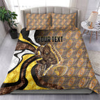 Personalised Hawthorn Hawks Bedding Set Trippy Psychedelic Abstract Art Mascot Football Fans