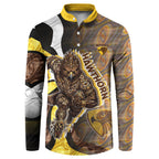 Personalised Hawthorn Hawks Button Sweatshirt Trippy Psychedelic Abstract Art Mascot Football Fans