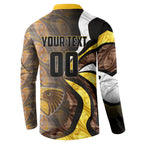 Personalised Hawthorn Hawks Button Sweatshirt Trippy Psychedelic Abstract Art Mascot Football Fans