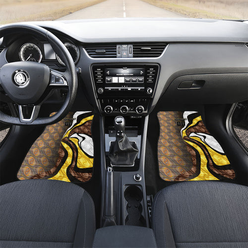 Personalised Hawthorn Hawks Car Mats Trippy Psychedelic Abstract Art Mascot Football Fans