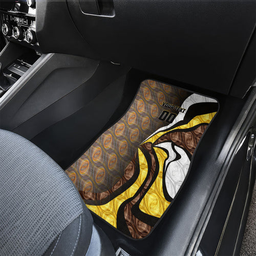 Personalised Hawthorn Hawks Car Mats Trippy Psychedelic Abstract Art Mascot Football Fans