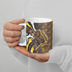 Personalised Hawthorn Hawks Ceramic Mug Trippy Psychedelic Abstract Art Mascot Football Fans