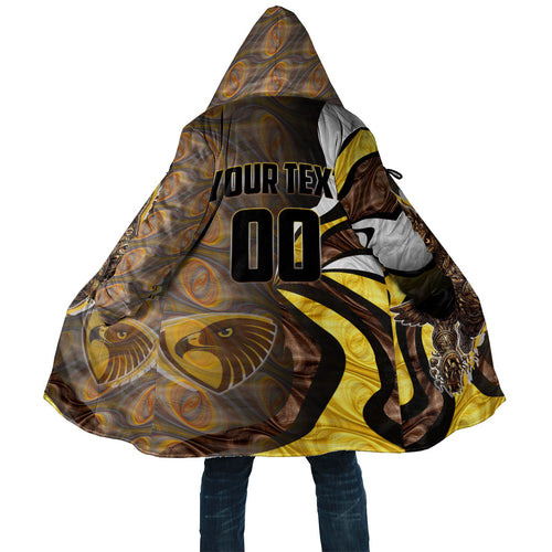 Personalised Hawthorn Hawks Cloak Trippy Psychedelic Abstract Art Mascot Football Fans