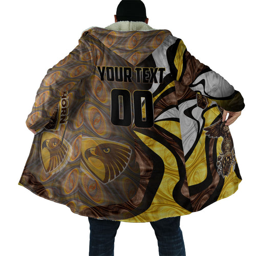 Personalised Hawthorn Hawks Cloak Trippy Psychedelic Abstract Art Mascot Football Fans