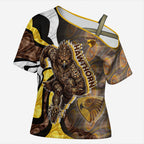 Personalised Hawthorn Hawks Cross Shoulder Shirt Trippy Psychedelic Abstract Art Mascot Football Fans