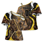 Personalised Hawthorn Hawks Cross Shoulder Shirt Trippy Psychedelic Abstract Art Mascot Football Fans