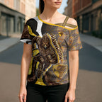 Personalised Hawthorn Hawks Cross Shoulder Shirt Trippy Psychedelic Abstract Art Mascot Football Fans