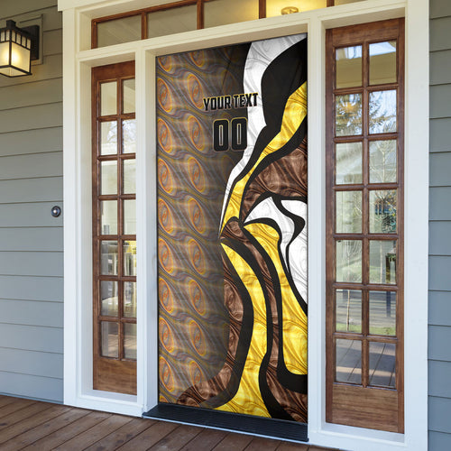 Personalised Hawthorn Hawks Door Cover Trippy Psychedelic Abstract Art Mascot Football Fans