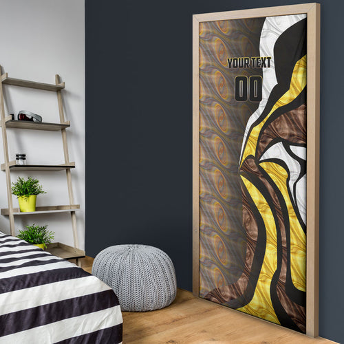 Personalised Hawthorn Hawks Door Cover Trippy Psychedelic Abstract Art Mascot Football Fans