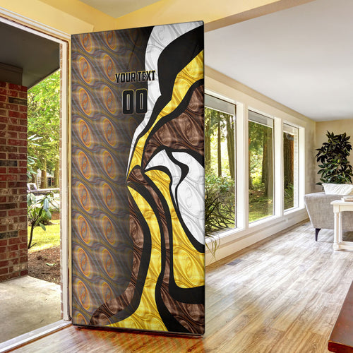 Personalised Hawthorn Hawks Door Cover Trippy Psychedelic Abstract Art Mascot Football Fans