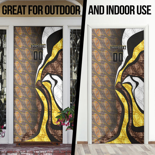 Personalised Hawthorn Hawks Door Cover Trippy Psychedelic Abstract Art Mascot Football Fans