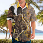 Personalised Hawthorn Hawks Hawaiian Shirt Trippy Psychedelic Abstract Art Mascot Football Fans