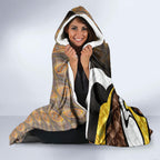 Personalised Hawthorn Hawks Hooded Blanket Trippy Psychedelic Abstract Art Mascot Football Fans