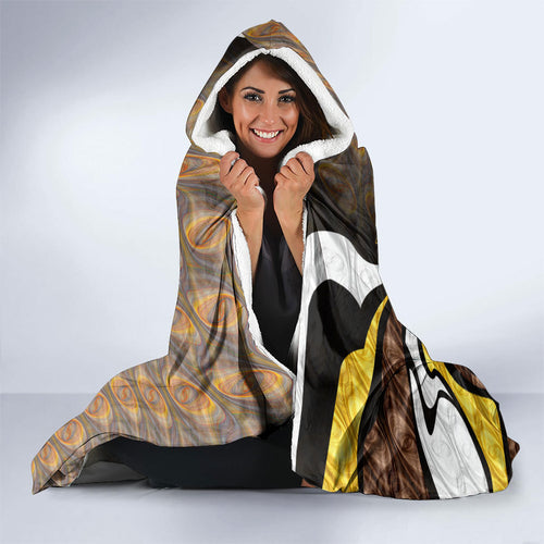 Personalised Hawthorn Hawks Hooded Blanket Trippy Psychedelic Abstract Art Mascot Football Fans