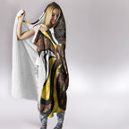 Personalised Hawthorn Hawks Hooded Blanket Trippy Psychedelic Abstract Art Mascot Football Fans