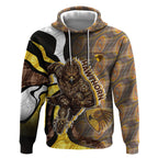 Personalised Hawthorn Hawks Hoodie Trippy Psychedelic Abstract Art Mascot Football Fans