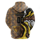 Personalised Hawthorn Hawks Hoodie Trippy Psychedelic Abstract Art Mascot Football Fans