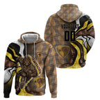 Personalised Hawthorn Hawks Hoodie Trippy Psychedelic Abstract Art Mascot Football Fans