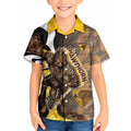Personalised Hawthorn Hawks Kid Hawaiian Shirt Trippy Psychedelic Abstract Art Mascot Football Fans