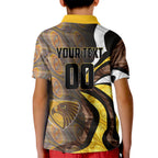 Personalised Hawthorn Hawks Kid Polo Shirt Trippy Psychedelic Abstract Art Mascot Football Fans