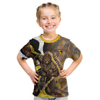 Personalised Hawthorn Hawks Kid T Shirt Trippy Psychedelic Abstract Art Mascot Football Fans