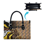 Personalised Hawthorn Hawks Leather Bag Trippy Psychedelic Abstract Art Mascot Football Fans