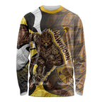 Personalised Hawthorn Hawks Long Sleeve Shirt Trippy Psychedelic Abstract Art Mascot Football Fans