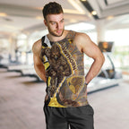 Personalised Hawthorn Hawks Men Tank Top Trippy Psychedelic Abstract Art Mascot Football Fans