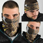 Personalised Hawthorn Hawks Neck Gaiter Trippy Psychedelic Abstract Art Mascot Football Fans