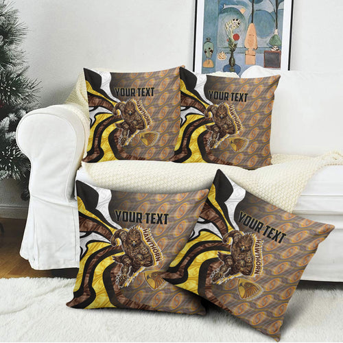 Personalised Hawthorn Hawks Pillow Cover Trippy Psychedelic Abstract Art Mascot Football Fans