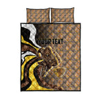 Personalised Hawthorn Hawks Quilt Bed Set Trippy Psychedelic Abstract Art Mascot Football Fans