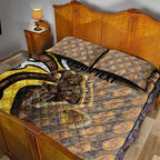 Personalised Hawthorn Hawks Quilt Bed Set Trippy Psychedelic Abstract Art Mascot Football Fans