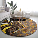 Personalised Hawthorn Hawks Round Carpet Trippy Psychedelic Abstract Art Mascot Football Fans