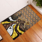Personalised Hawthorn Hawks Rubber Doormat Trippy Psychedelic Abstract Art Mascot Football Fans
