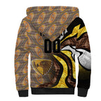 Personalised Hawthorn Hawks Sherpa Hoodie Trippy Psychedelic Abstract Art Mascot Football Fans