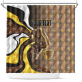 Personalised Hawthorn Hawks Shower Curtain Trippy Psychedelic Abstract Art Mascot Football Fans
