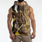 Personalised Hawthorn Hawks Sleeveless Hoodie Trippy Psychedelic Abstract Art Mascot Football Fans