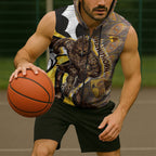 Personalised Hawthorn Hawks Sleeveless Zip Hoodie Trippy Psychedelic Abstract Art Mascot Football Fans