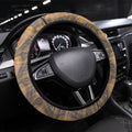 Hawthorn Hawks Steering Wheel Cover Trippy Psychedelic Abstract Art Mascot Football Fans