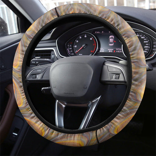 Hawthorn Hawks Steering Wheel Cover Trippy Psychedelic Abstract Art Mascot Football Fans