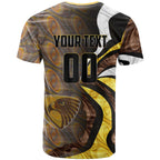 Personalised Hawthorn Hawks T Shirt Trippy Psychedelic Abstract Art Mascot Football Fans