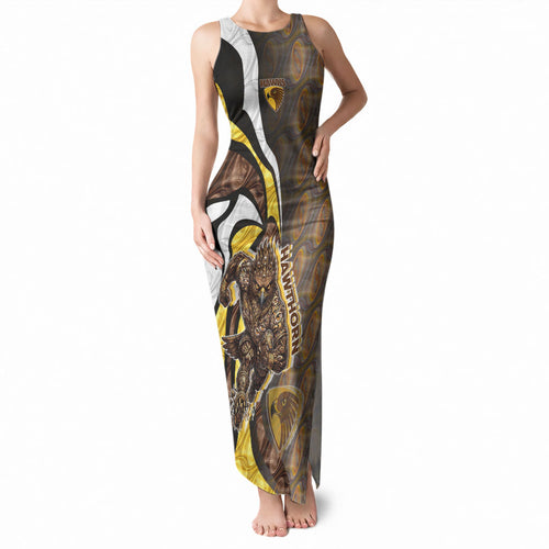 Personalised Hawthorn Hawks Tank Maxi Dress Trippy Psychedelic Abstract Art Mascot Football Fans